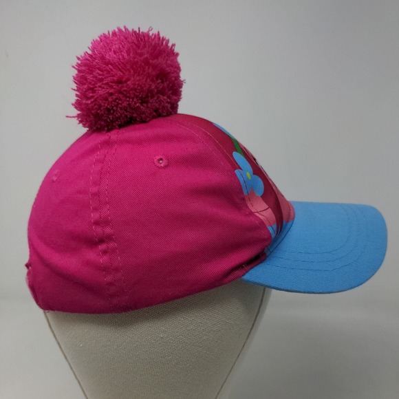 Dreamworks Trolls Girl's Strapback Hat Multicolor OSFM Poppy 2019 Pom Pom - Picture 4 of 8